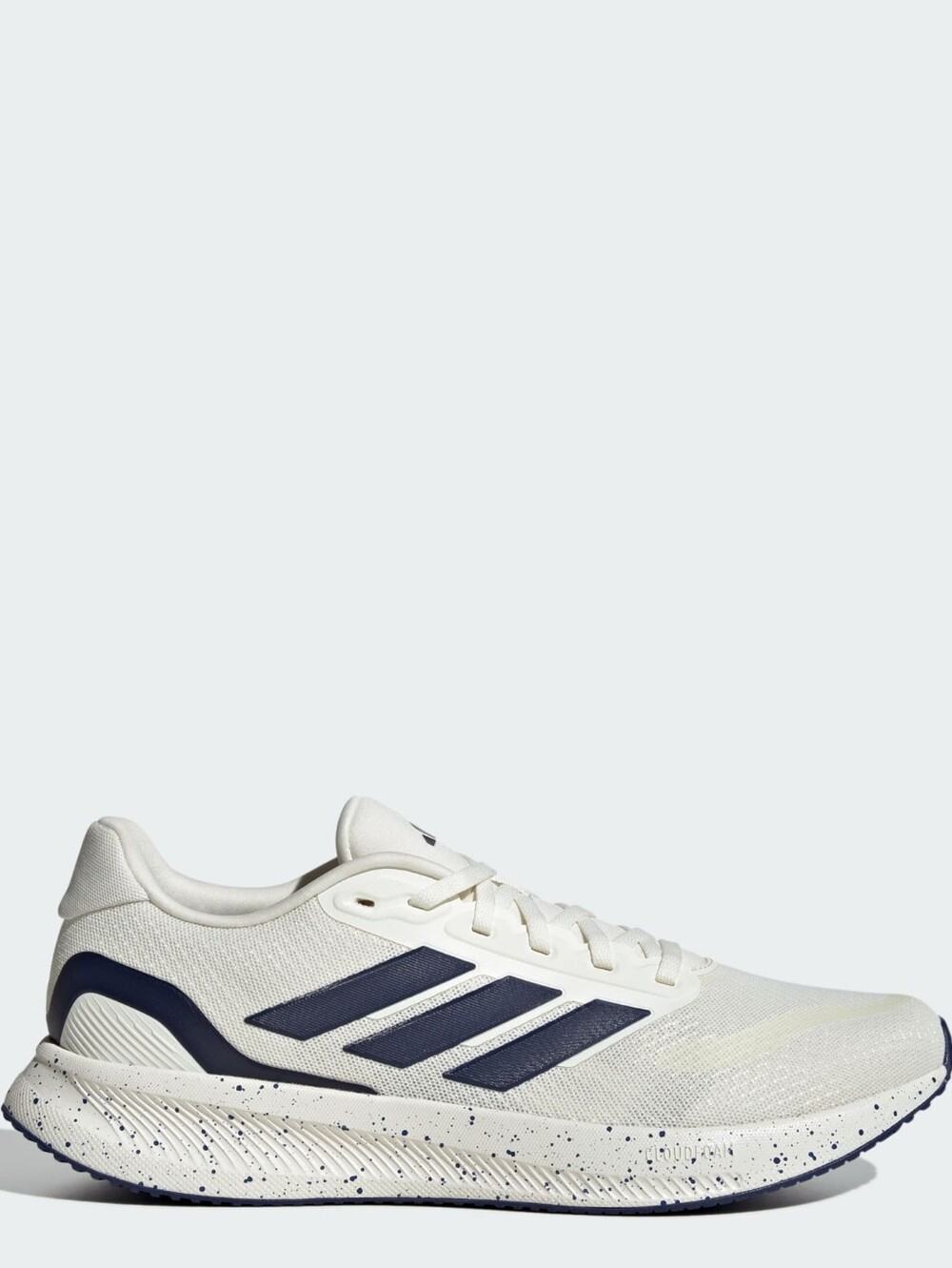 8.5 Men Adidas White Sneakers with Navy Accents